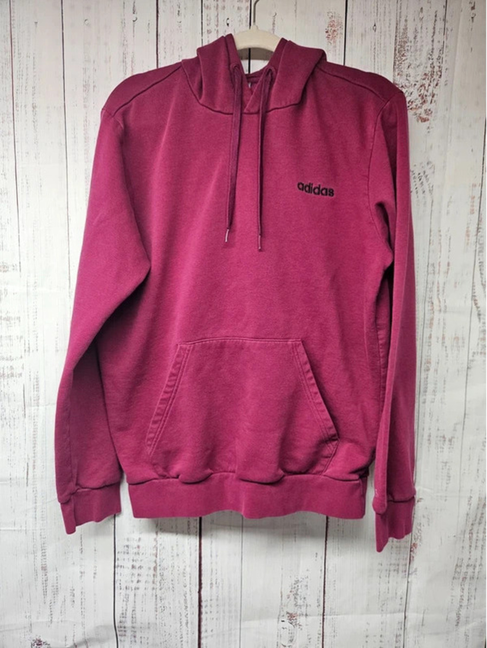 Adidas Women’s Medium Burgundy Maroon Pullover Hoodie Sweatshirt Logo Pocket